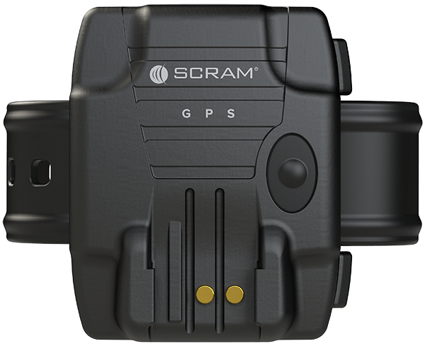 A SCRAM GPS ankle monitor